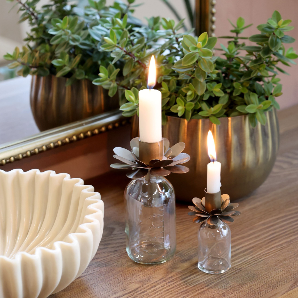 Chic antique -  Flaske med lysholder
