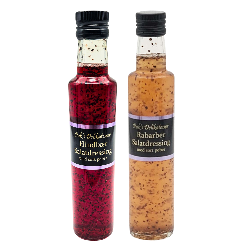 Salatdressinger – Hindbær & Rabarber (2-pak)