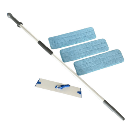 MOPPESÆT MED SPRAYSKAFT OG 3 STK. MICROFIBERMOPPER