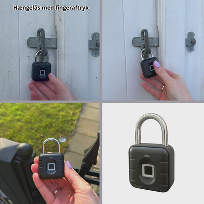 Hængelås med fingeraftryk
