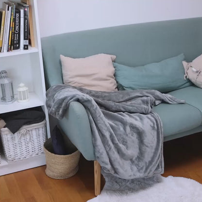 Trådløst USB Varmetæppe & Varmekappe – 150 × 80 cm  Blødt USB-varmetæppe, der også kan bruges som varmekappe – perfekt til sofaen, hjemmekontoret, camping og kølige aftener.