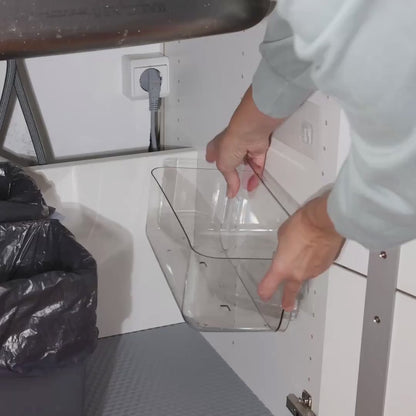 Selvklæbende Hylder – 2 stk. Transparent | Opbevaring Uden Boring  Skab mere opbevaringsplads på badeværelset og i køkkenet med praktiske selvklæbende hylder, der monteres uden boring.