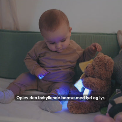 Plysbamse med lyd og lys