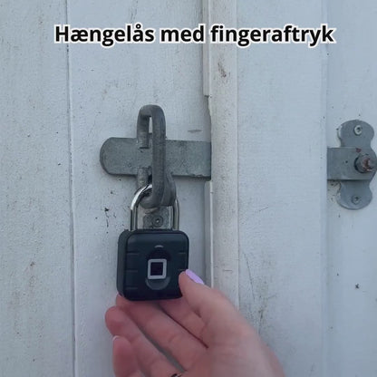 Hængelås med fingeraftryk