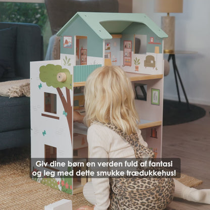 Dukkehus i træ 60x30x80cm