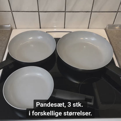 Pandesæt 3 stk. – Non-stick Stegepander Ø20, Ø24 & Ø28 cm