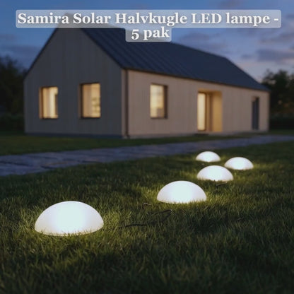 Samira Solar Halvkugle LED lampe - 5 pak