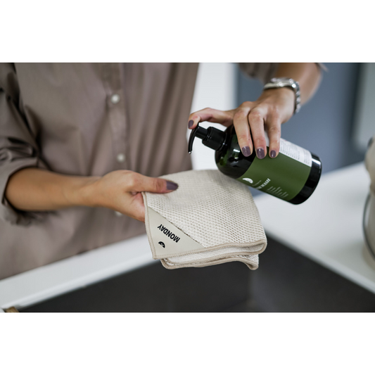 KLUD - ALMOND -PAKKELØSNING 7 KLUDE OG 2 VISKESTYKKER