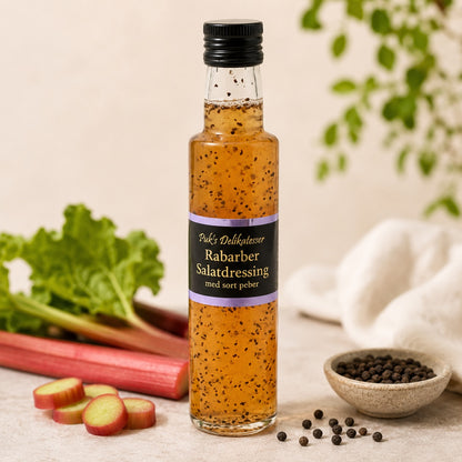 Rabarber Salatdressing med sort peber