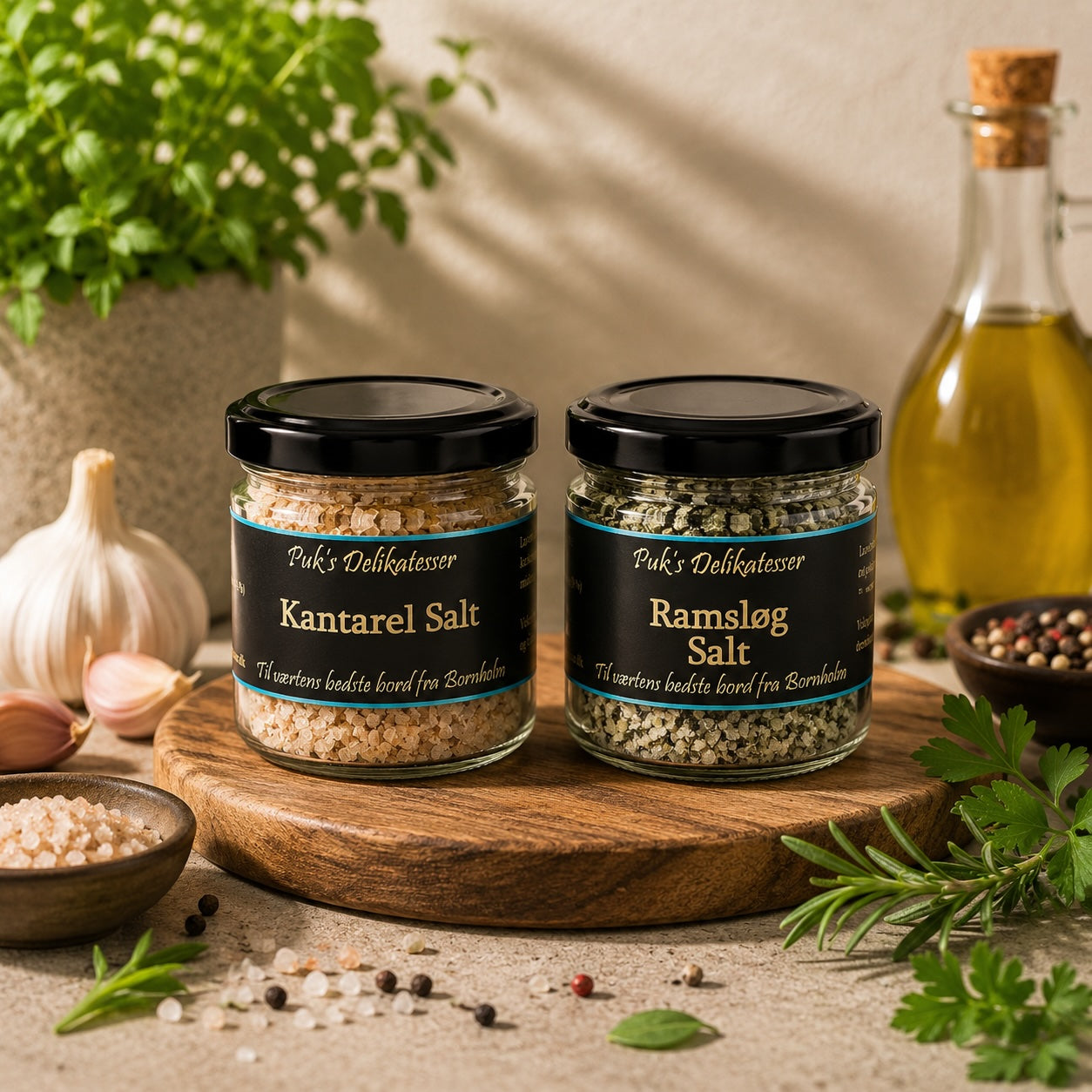 Salt Gourmet Krydderipakke – Kantarel Salt & Ramsløg Salt