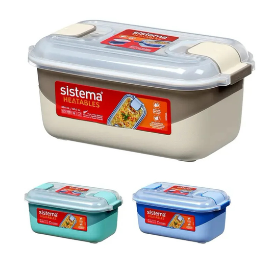 Sistema Rectangle Heatables 890 ml – Mikroovnsskål med Låg