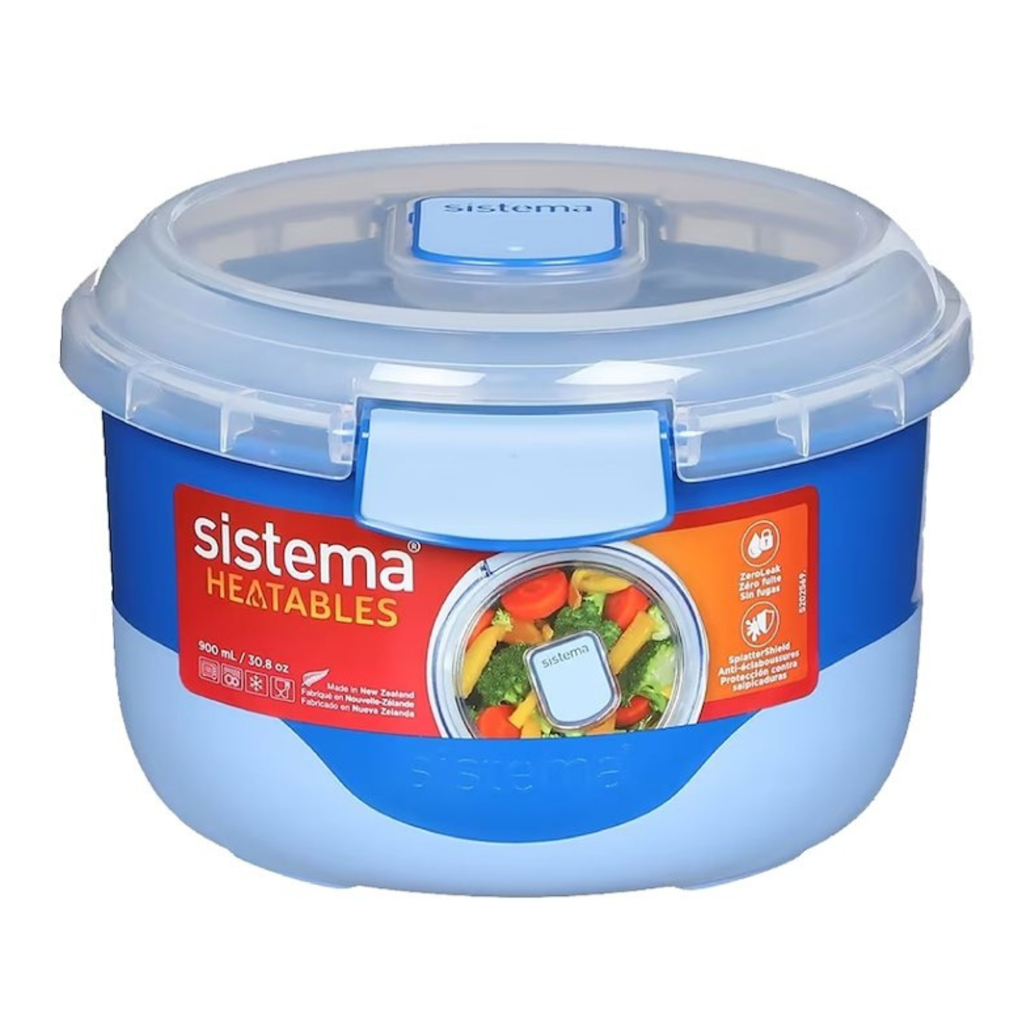 Sistema Round Heatables 900 ml – Mikroovnsskål med låg