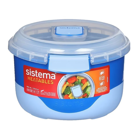 Sistema Round Heatables 900 ml – Mikroovnsskål med låg