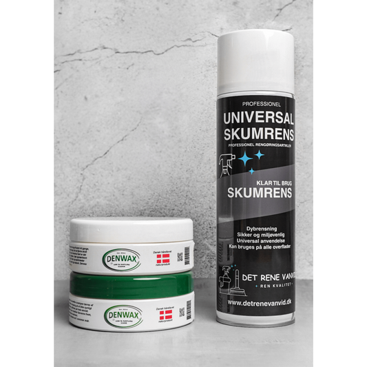 DEN PERFEKTE RENGØRINGSPAKKE - CLEAN, CARE & SKUMRENS
