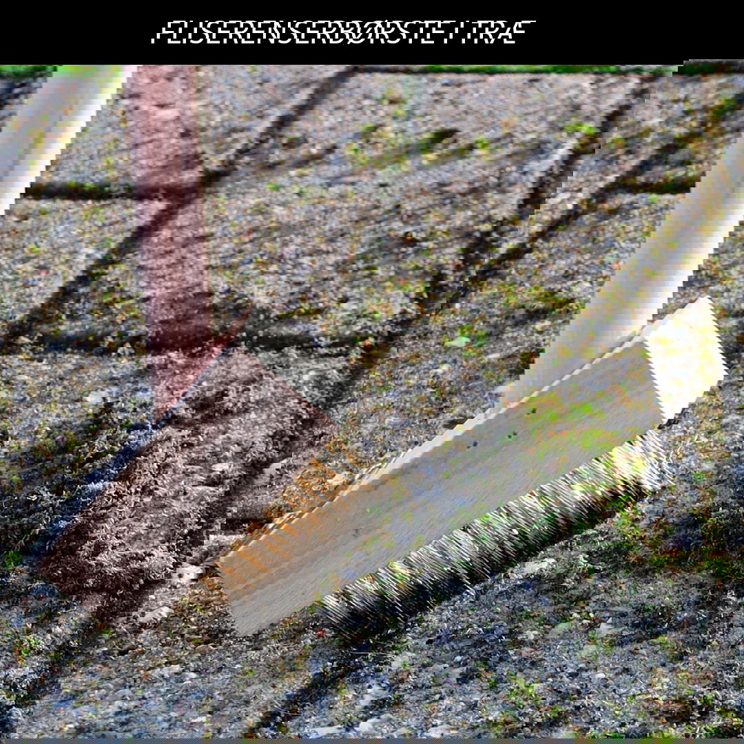 Fliserenserbørste i træ