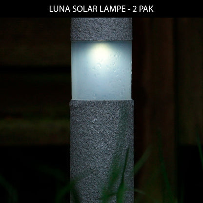 Luna solarlampe - 2 pak