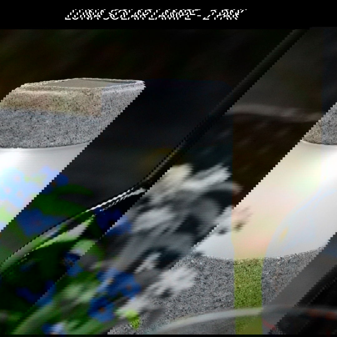 Luna solarlampe - 2 pak