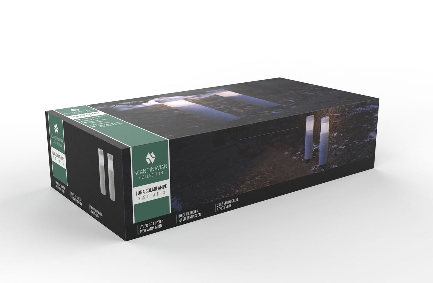 Luna solarlampe - 2 pak