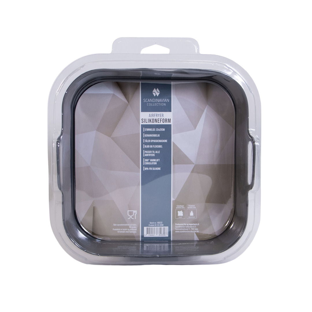 Airfryer silikoneform, firkantet 22X22cm