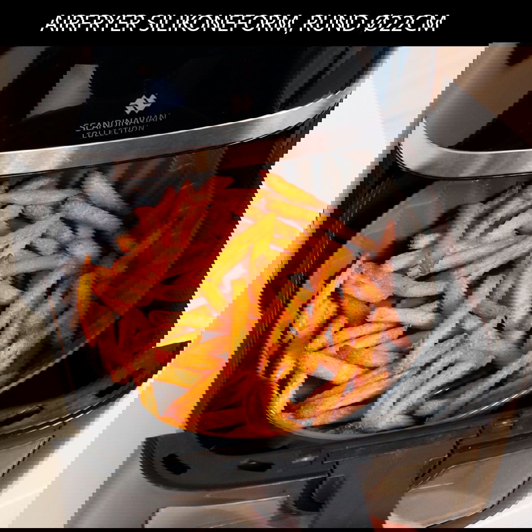 Airfryer silikoneform, rund Ø22cm