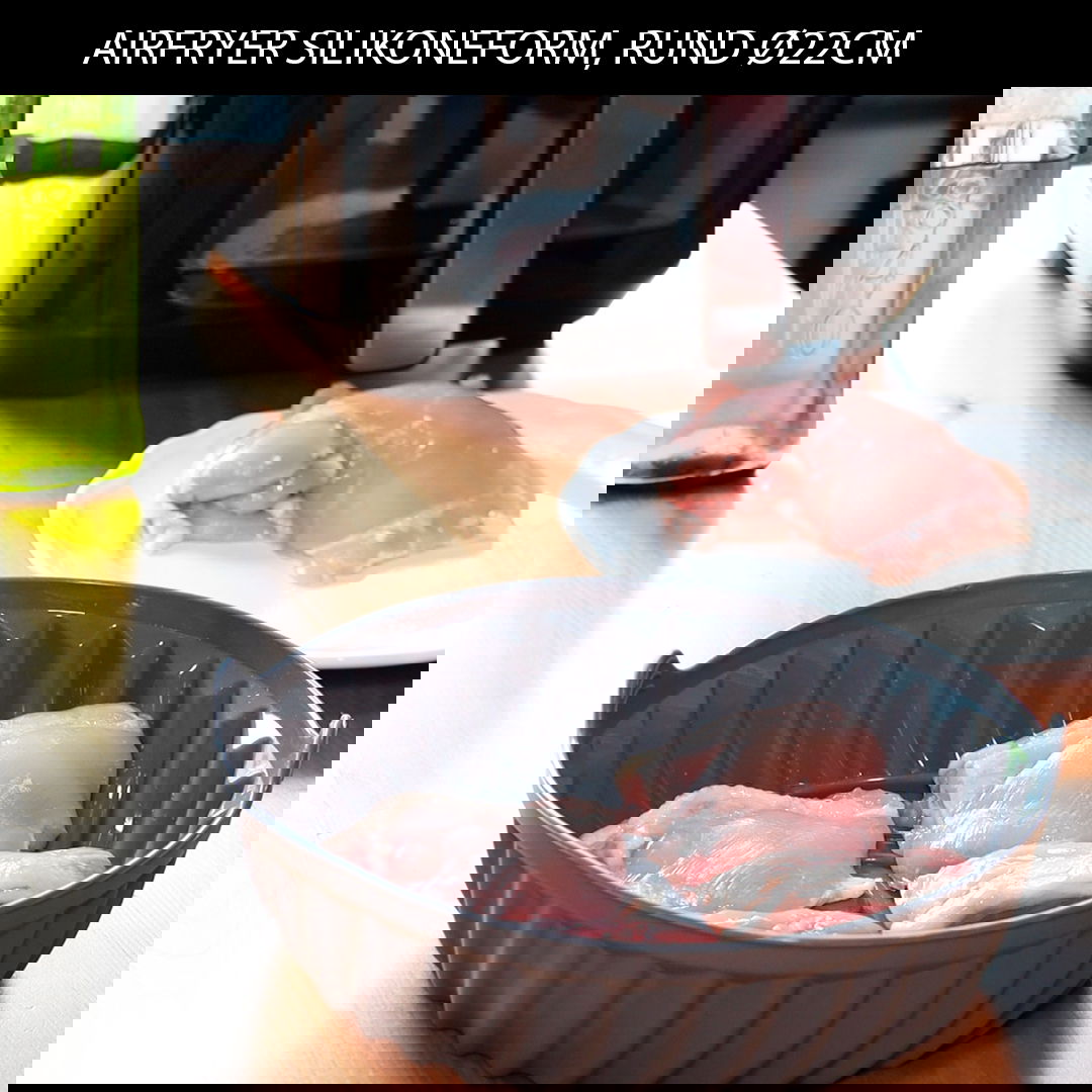 Airfryer silikoneform, rund Ø22cm