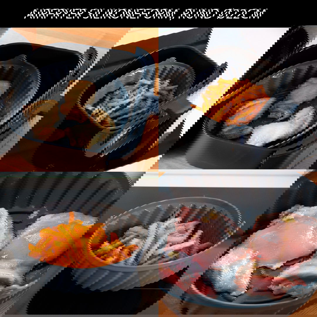 Airfryer silikoneform, rund Ø22cm