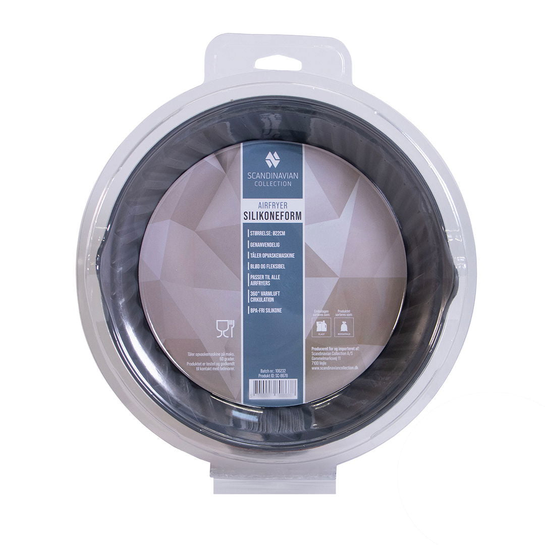Airfryer silikoneform, rund Ø22cm