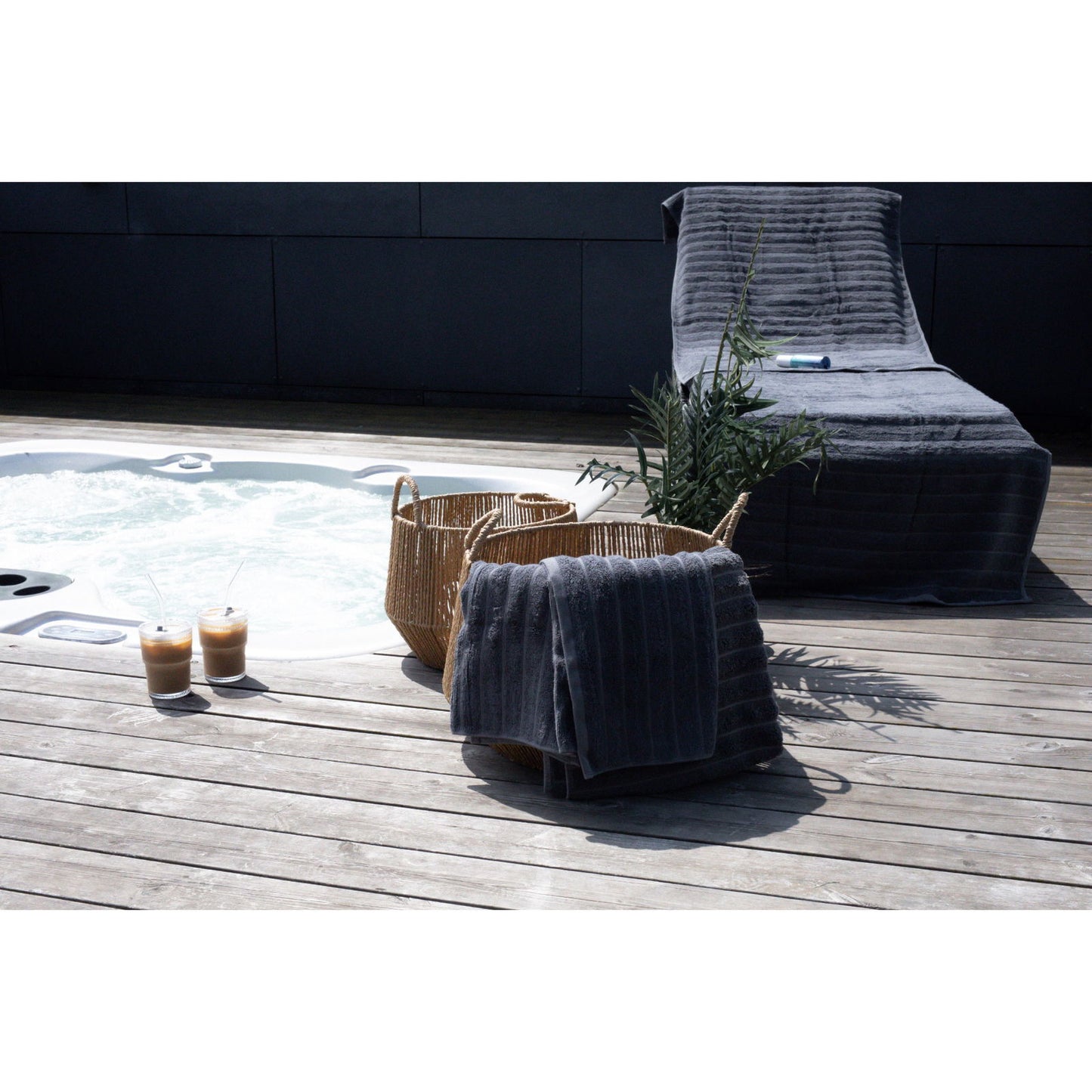 Bambus Håndklæder - 4 Pak 70X140cm + 50X70cm koksgrå