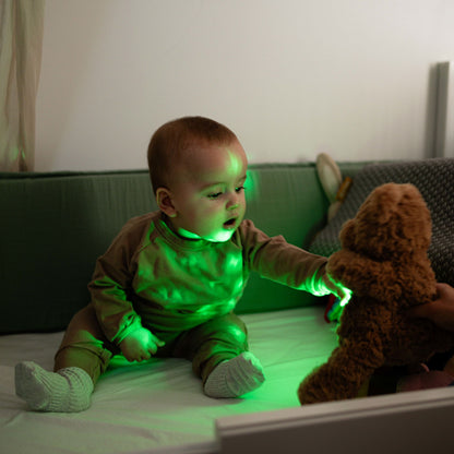 Plysbamse med lyd og lys