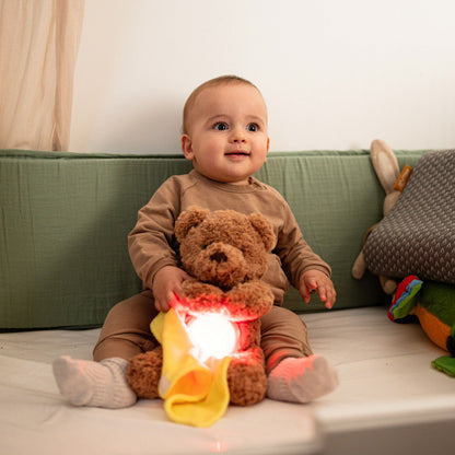 Plysbamse med lyd og lys