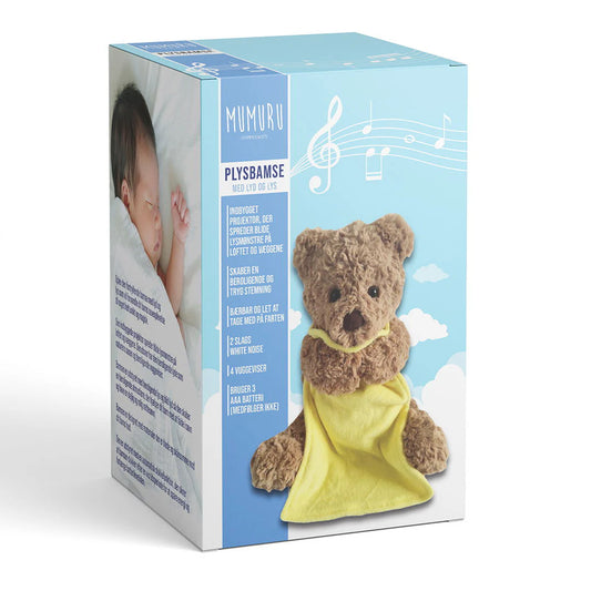 Plysbamse med lyd og lys