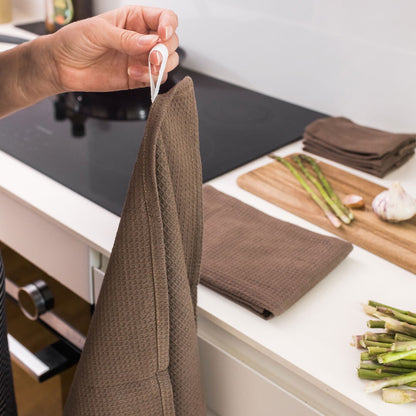 VAFFEL VISKESTYKKER 50X65CM - 2 PAK PECAN BRUN