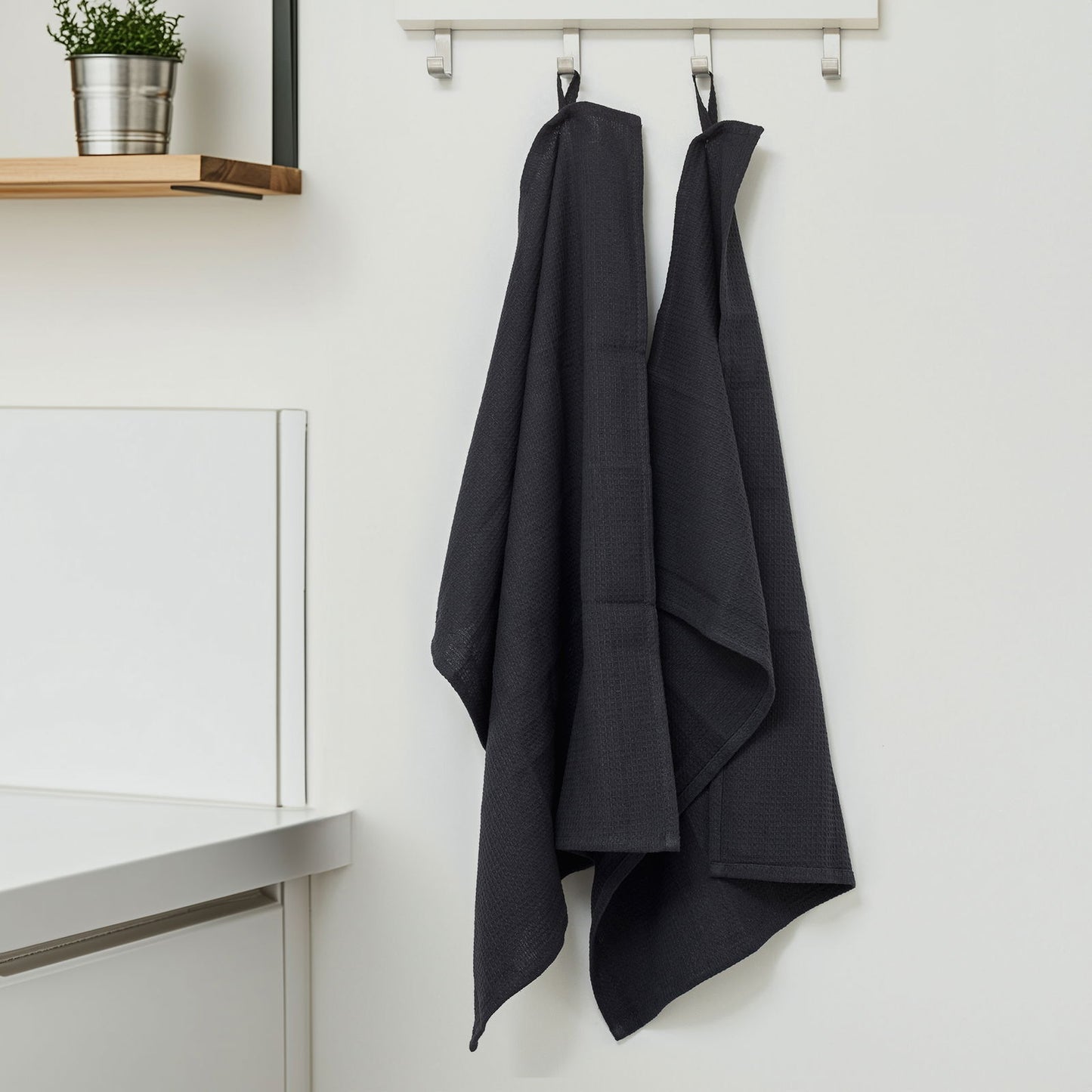 VAFFEL VISKESTYKKER 50X65CM - 2 PAK MAGNETGRÅ