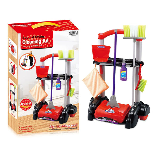 Rengøringsvogn med flere dele