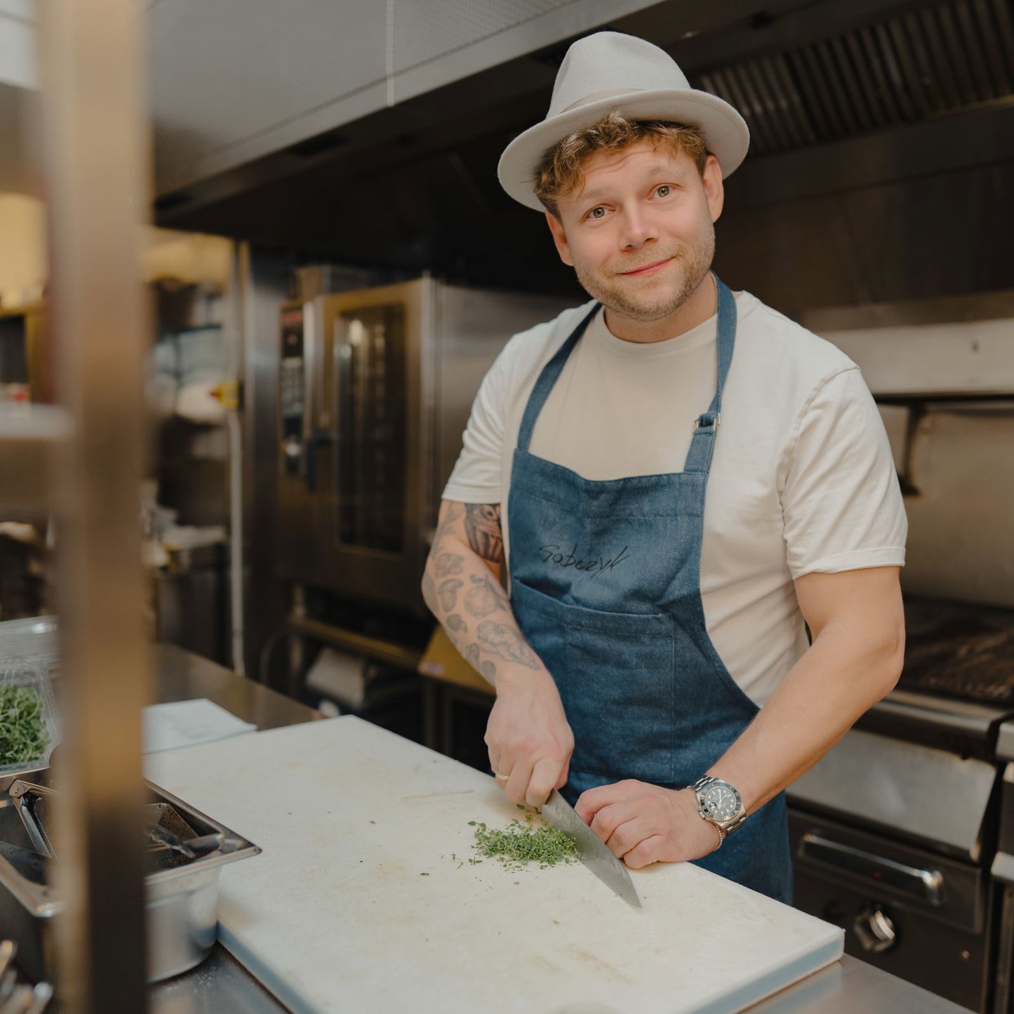 Sobczyk - Kokkeforklæde, 3 lommer, bomuld