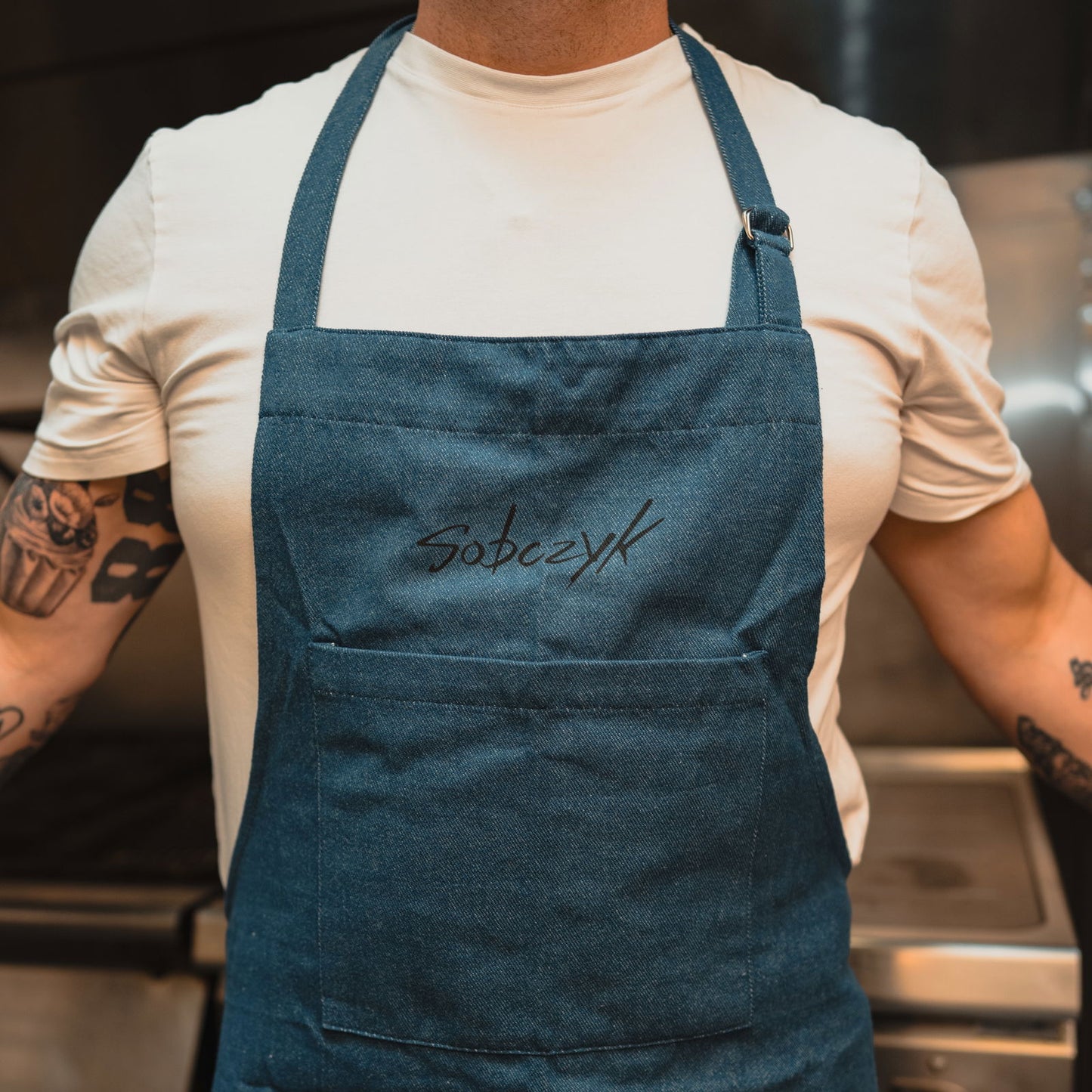 Sobczyk - Kokkeforklæde, 3 lommer, bomuld