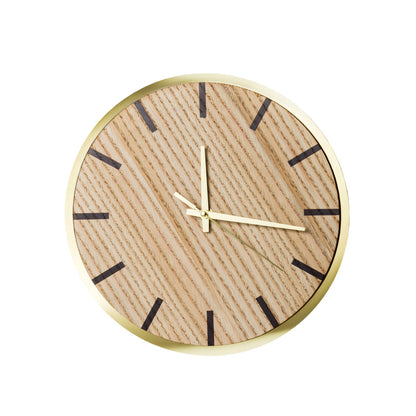 Vægur i træ - Ø30cm