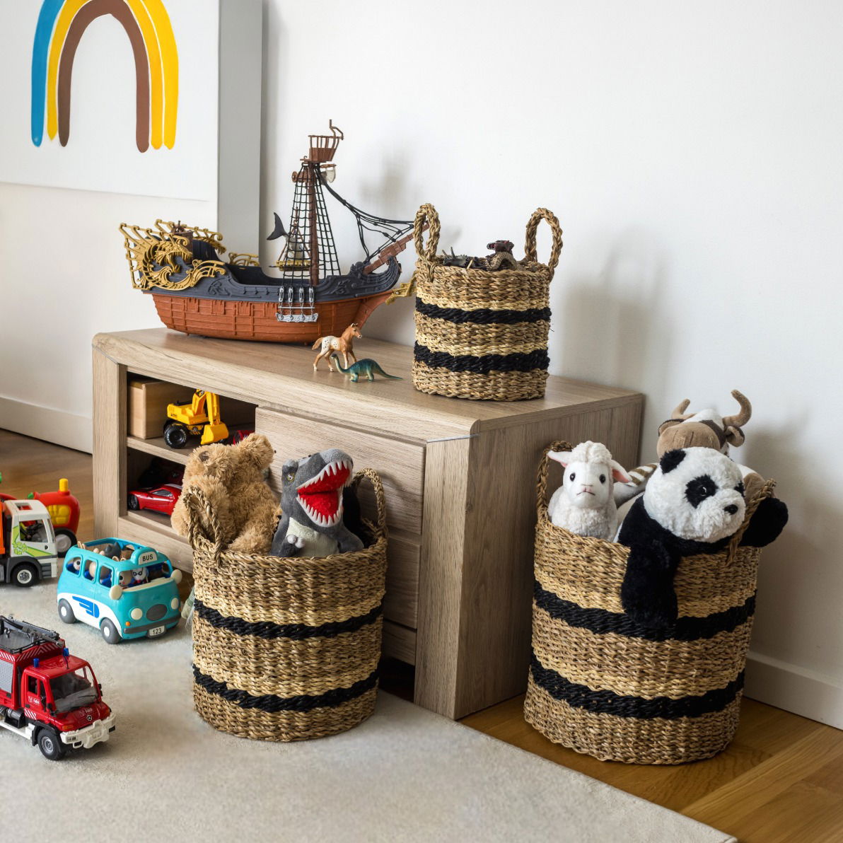 Nordis - Kurve i søgræs m. striber Ø30, Ø26, Ø20 - 3 stk