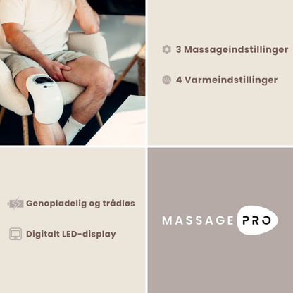 Knæmassage - Varmende massageapparat der lindrer ømme knæ og stive led