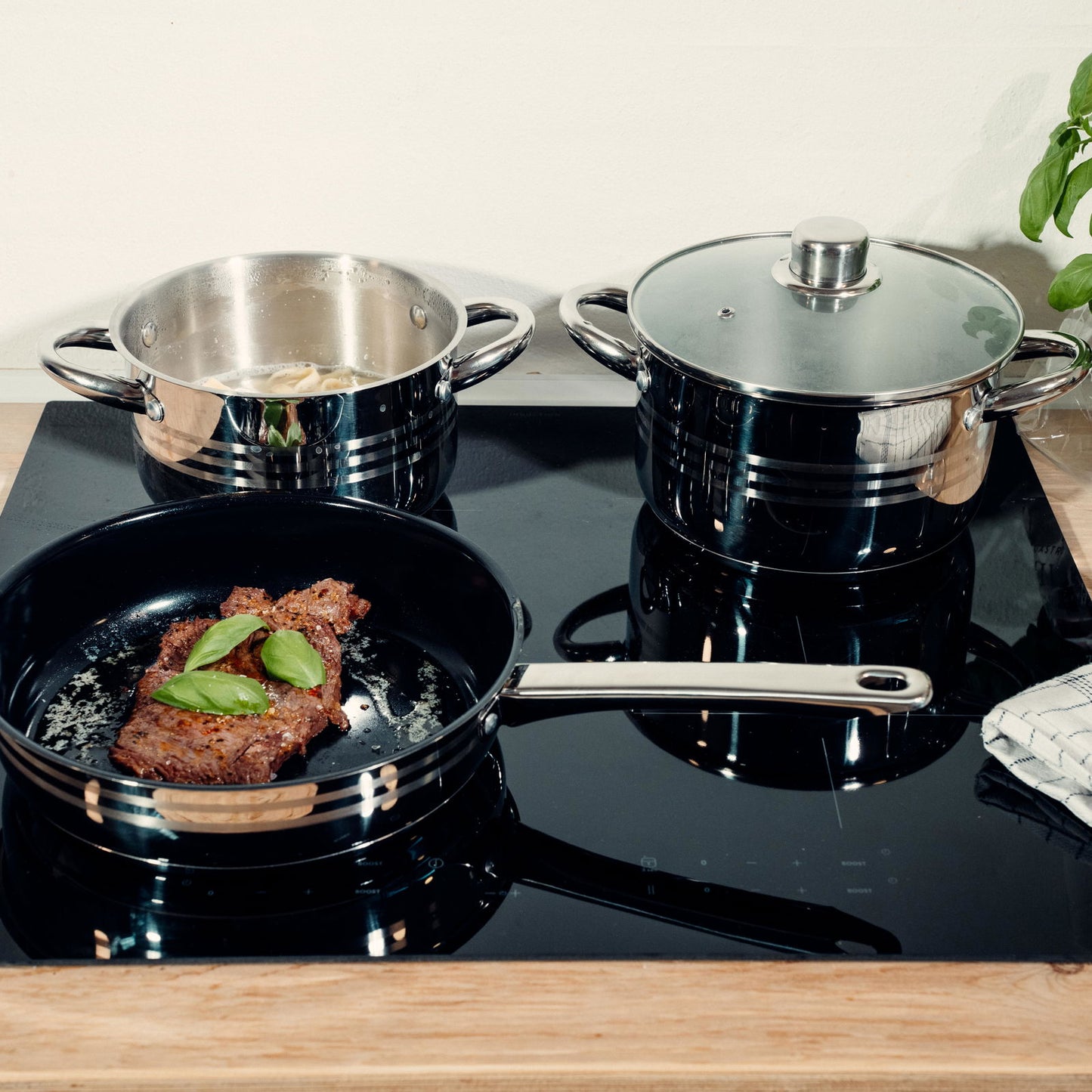 Gryde- og pandesæt - 5 dele