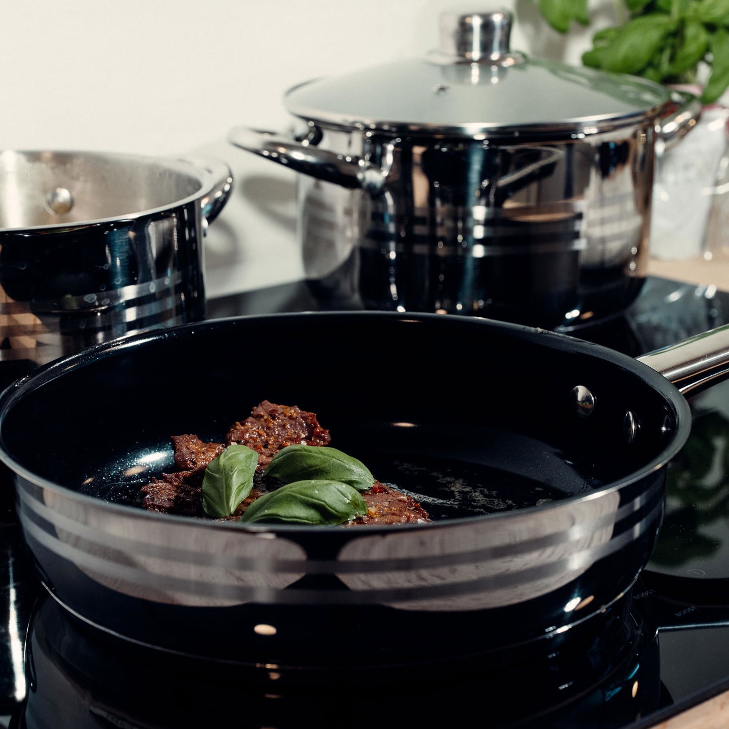 Gryde- og pandesæt - 5 dele