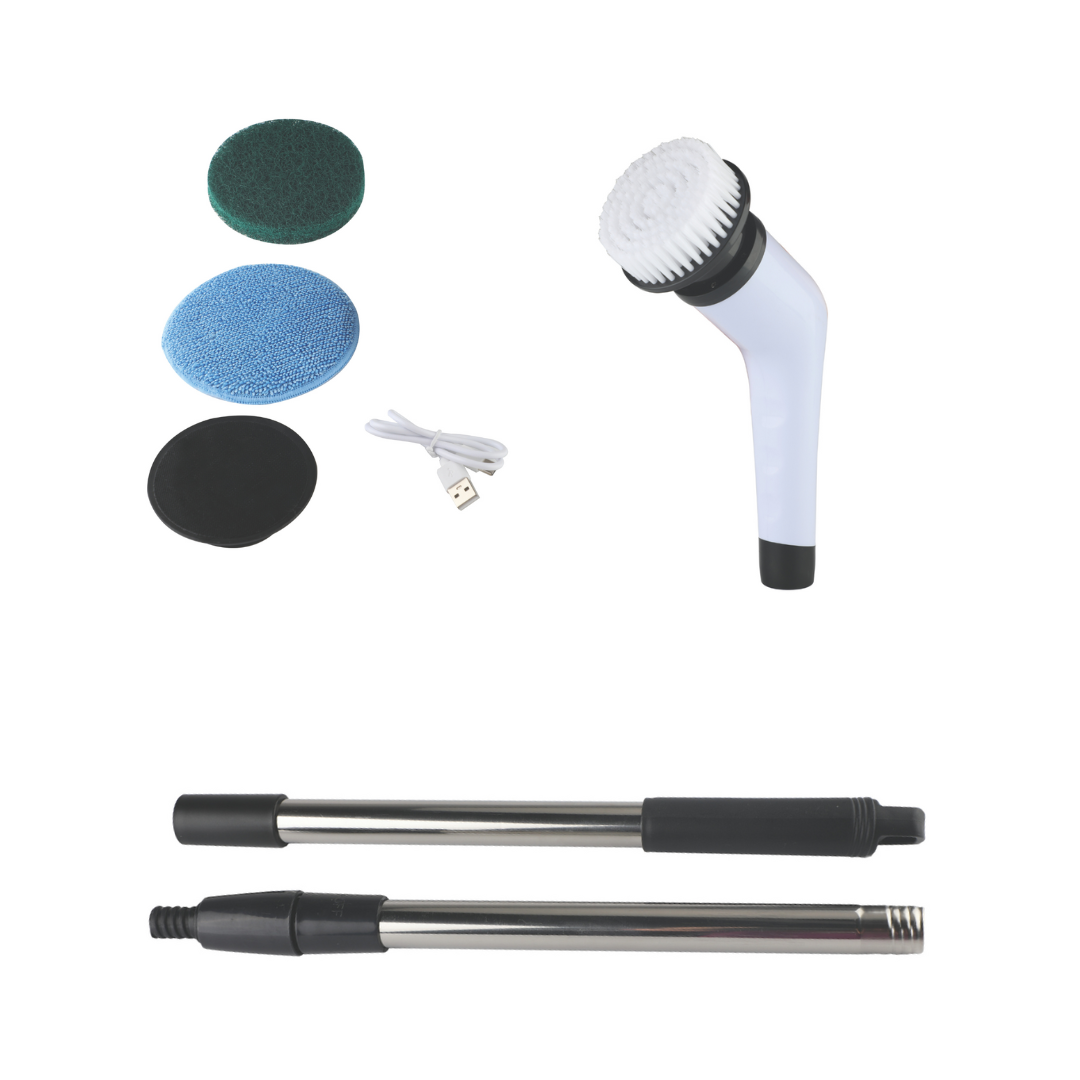 Sjö - Elektrisk rengøringsbørste med forlængerstang