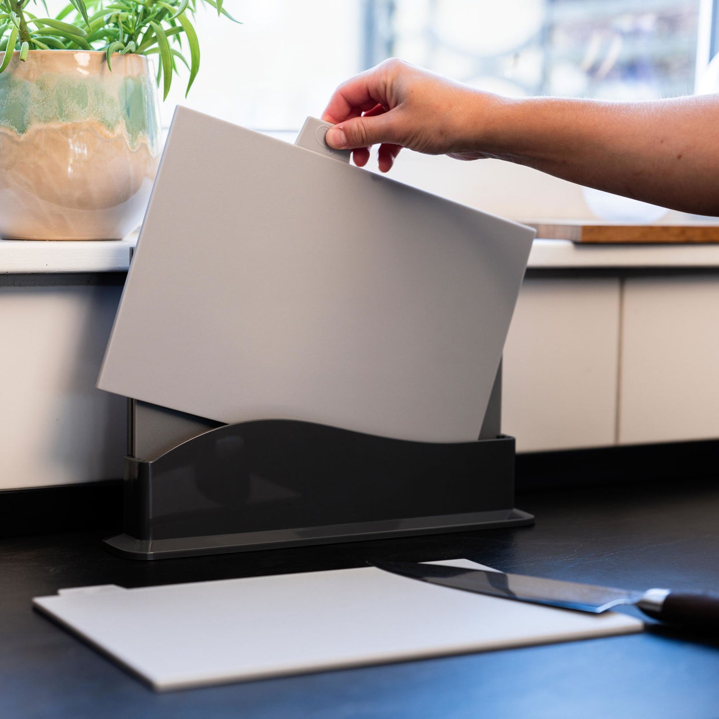 Skærebrætsæt 4 stk m. holder