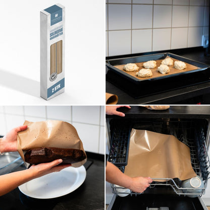 Genanvendelige silikone bagemåtter - 2 pak