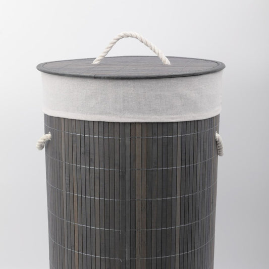 Nordis - Grå bambus vasketøjskurv