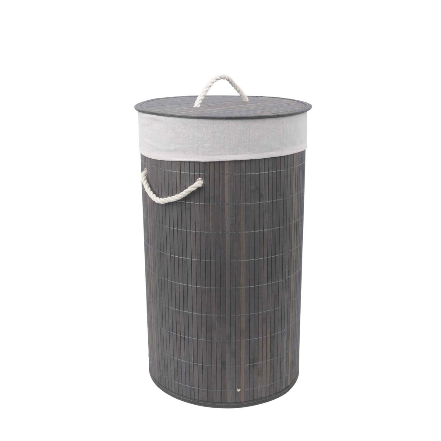 Nordis - Grå bambus vasketøjskurv