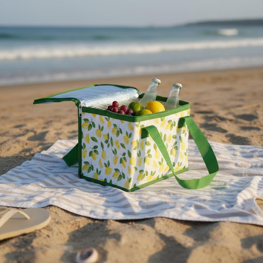 Køletasker 2-pak med citronprint (På lager uge 12)