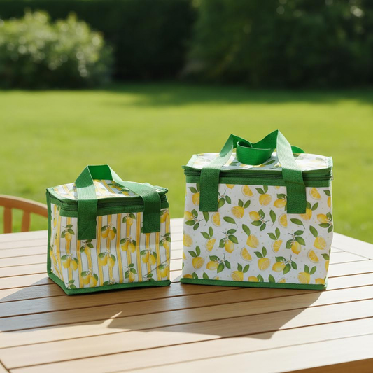 Køletasker 2-pak med citronprint (På lager uge 12)