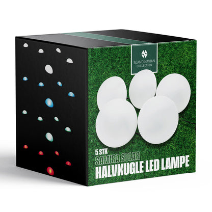 Samira Solar Halvkugle LED lampe - 5 pak