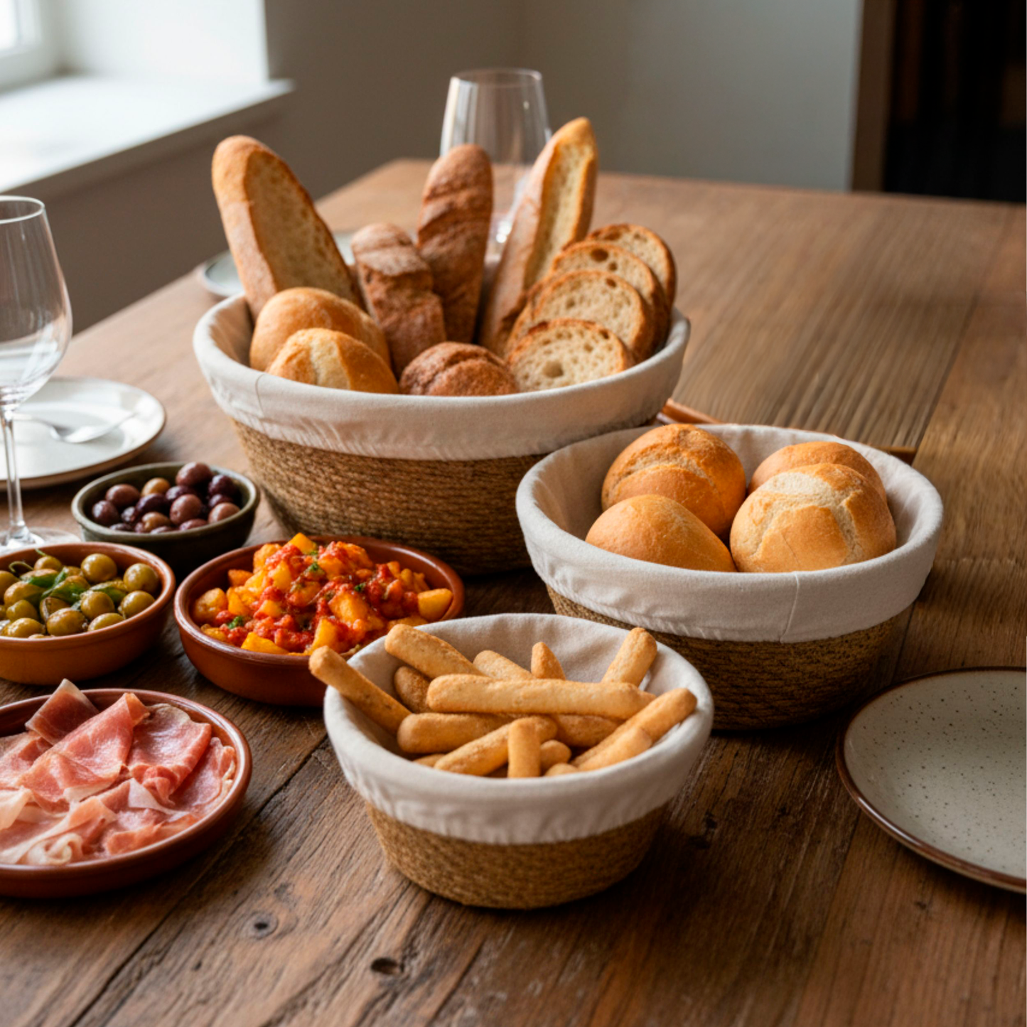 Brød og opbevaringskurve - 3 pak